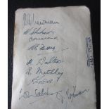 1947 WALSALL AUTOGRAPHED ALBUM PAGE