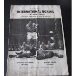 BOXING - CASSIUS CLAY EXHIBITION FIGHT V JAMES ELLIS & HARVEY CODY JONES AUTOGRAPHED PROGRAMME