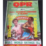 BOXING - 1985 BARRY McGUIGAN V EUSEBIO PEDROZA AT QUEENS PARK RANGERS