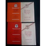 CRICKET - SUFFOLK C.C CLUB HANDBOOKS 1960'S X 4