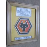 WOLVES - CLUB BADGE PRODUCED IN GLASS & LEAD