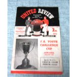 1956-57 MANCHESTER UNITED V SOUTHAMPTON FA YOUTH CUP SEMI-FINAL