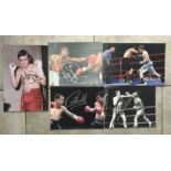 BOXING - HAND SIGNED PHOTO'S OF RICKY HATTON, RICHIE WOODHALL, STACEY, KEN BUCHANNAN & HEROL GRAHAM