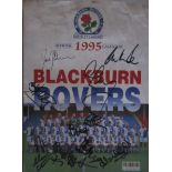BLACKBURN ROVERS 1995 HAND SIGNED LEAGUE CHAMPIONS PICTURE