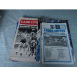 MANCHESTER UNITED AWAY PROGRAMMES 1972-73 X 18