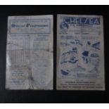 CHELSEA HOME PROGRAMMES 1945-46 & 1946-7 X 2