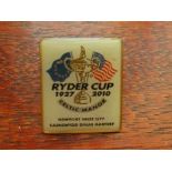 GOLF - 2010 RYDER CUP CELTIC MANOR BADGE