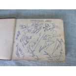 CRICKET - DERBYSHIRE 1950 AUTOGRAPHED ALBUM PAGE