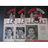 1955-56 MANCHESTER UNITED V WEST BROM, CHARLTON & MANCHESTER CITY