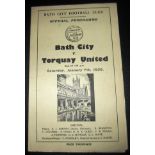 1949-50 BATH CITY V TORQUAY UNITED RESERVES