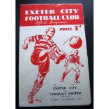 1949-50 EXETER CITY V TORQUAY UNITED