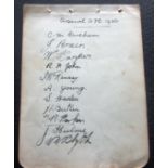 ARSENAL - VINTAGE AUTOGRAPHED ALBUM PAGE 1926