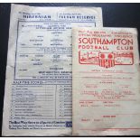 TOTTENHAM RES V SOUTHAMPTON RES 1948-49 & SOUTHAMPTON RES V TOTTENHAM 1950-51