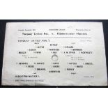 1948-49 TORQUAY UNITED RESERVES V KIDDERMINSTER HARRIERS