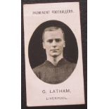 LIVERPOOL TADDY CIGARETTE CARD - G. LATHAM
