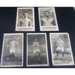 NORWICH CITY PLAYER POSTCARDS X 5 CIRCA 1910