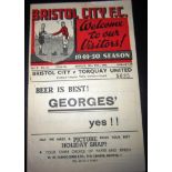 1949-50 BRISTOL CITY V TORQUAY UNITED