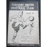 1948-49 TORQUAY UNITED RESERVES V MERTHYR TYDFIL