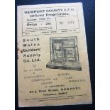 1948-49 NEWPORT COUNTY V TORQUAY UNITED