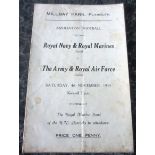 1939 ROYAL NAVY V ARMY / AIR FORCE