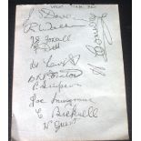 WEST HAM RESERVES VINTAGE AUTOGRAPH PAGE FROM 1935-36
