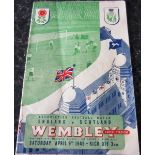 1949 ENGLAND V SCOTLAND PROGRAMME FULLY AUTOGRAPHED BY THE ENGLAND TEAM