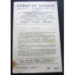 1949-50 TORQUAY UNITED V READING