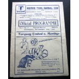 1949-50 MERTHYR TYDFIL V TORQUAY UNITED RESERVES