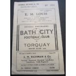 1948-49 BATH CITY V TORQUAY UNITED RESERVES