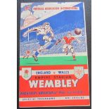 1952 ENGLAND V WALES PROGRAMME MULTI SIGNED BY BOTH TEAMS