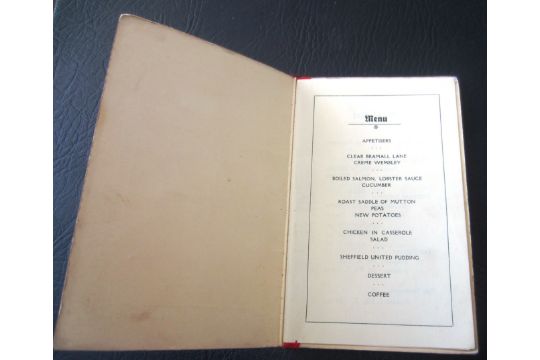 SHEFFIELD UNITED 1925 FA CUP FINAL MENU - Image 2 of 2