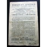 1949-50 TORQUAY UNITED V NORTHAMPTON TOWN