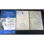 1950 CHARITY SHIELD AUTOGRAPHED MENU & PROGRAMME