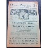 1948-49 CHINGFORD TOWN V TORQUAY UNITED RESERVES