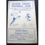 1949-50 LEYTON ORIENT V TORQUAY UNITED