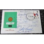 1966 WORLD CUP POSTAL COVER MULTI SIGNED INCLUDING BOBBY MOORE, ALF RAMSEY
