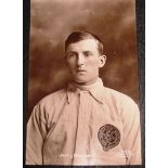 BURNLEY & ENGLAND'S JERRY DAWSON ORIGINAL 1910 POSTCARD