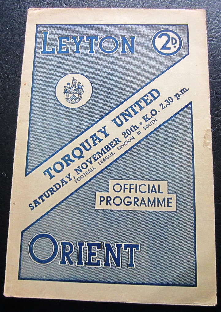 1948-49 LEYTON ORIENT V TORQUAY UNITED