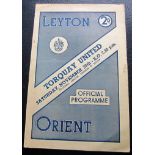 1948-49 LEYTON ORIENT V TORQUAY UNITED
