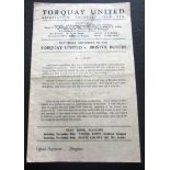 1949-50 TORQUAY UTD V BRISTOL ROVERS