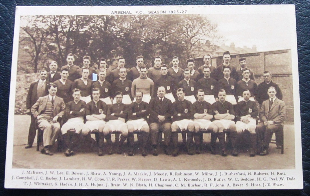 ARSENAL - ORIGINAL 1926-27 POSTCARD