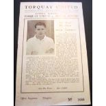 1948-49 TORQUAY UNITED V BRISTOL ROVERS