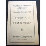 1949-50 TORQUAY UNITED V SOUTHAMPTON - BENEFIT MATCH