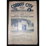 1953-54 CARDIFF CITY V MANCHESTER UNITED