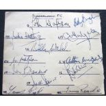 SUNDERLAND AUTOGRAPHED ALBUM PAGE 1950-51