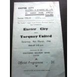 1945-46 EXETER V TORQUAY 3RD DIV SOUTH CUP