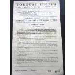 1949-50 TORQUAY UNITED V SWINDON TOWN