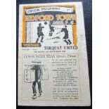 1949-50 BEDFORD TOWN V TORQUAY UNITED RESERVES