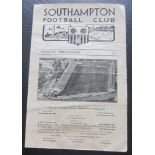 1956-57 SOUTHAMPTON V MANCHESTER UNITED FA YOUTH CUP SEMI-FINAL