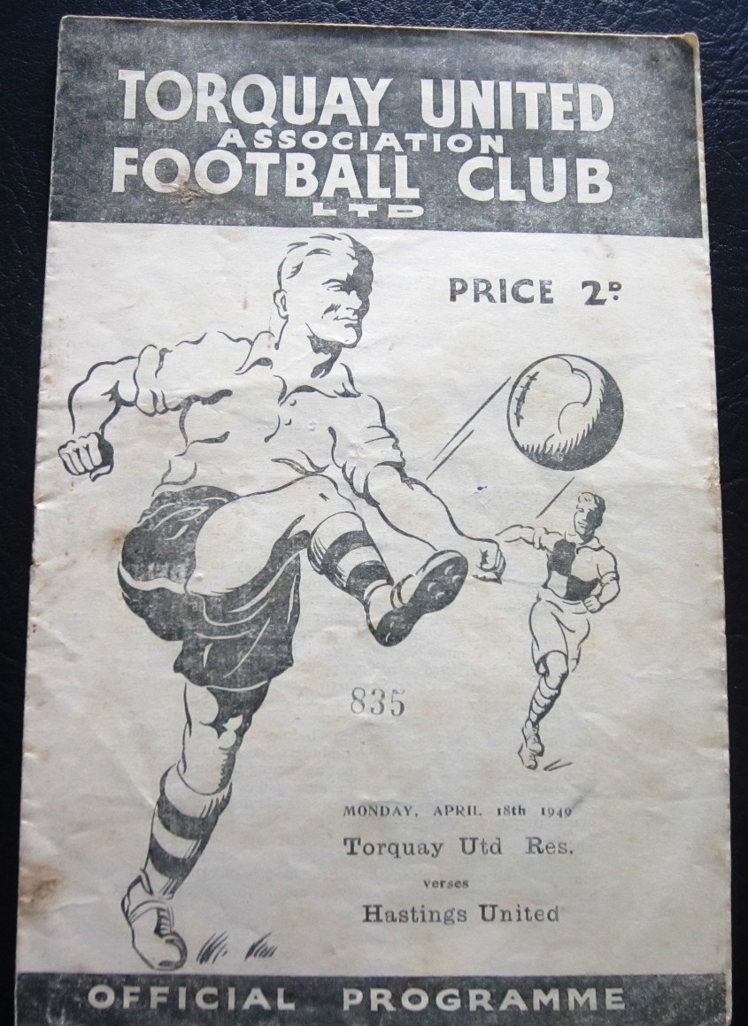 1948-49 TORQUAY UNITED RESERVES V HASTINGS